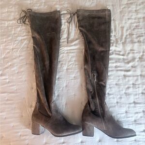 Dream Pairs Taupe Neutral Over-the-Knee Heeled Tall Boots 
w/BOX